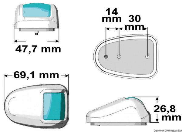 LED Navigationslicht Orions schwarz